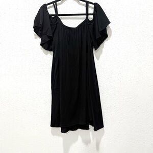 Torrid black‎ cold shoulder babydoll dress 12